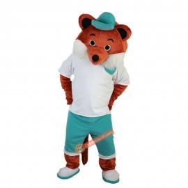 Sport Brown Fox Mascot Costume, Sport Brown Fox Costume