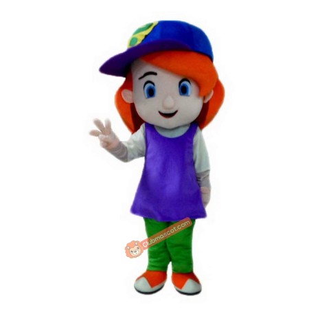 Sport Girl Cartoon Mascot Costume, Sport Girl Cartoon Costume