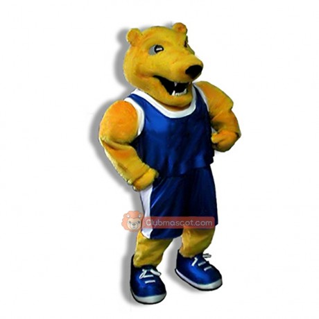 Happy College Bear Mascot Costume