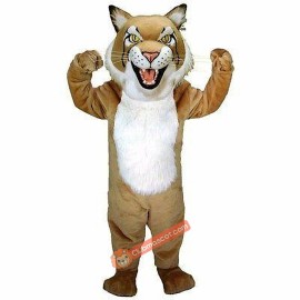 Tan Bobcat Mascot Costume, Tan Bobcat Costume