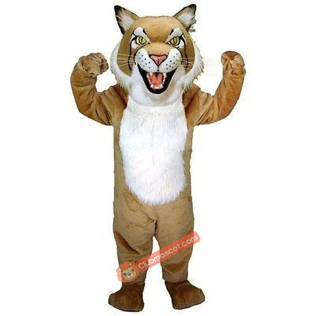 Tan Bobcat Mascot Costume, Tan Bobcat Costume