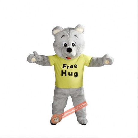 Teddy bear Mascot Costume Free hug, Teddy bear Costume Free hug