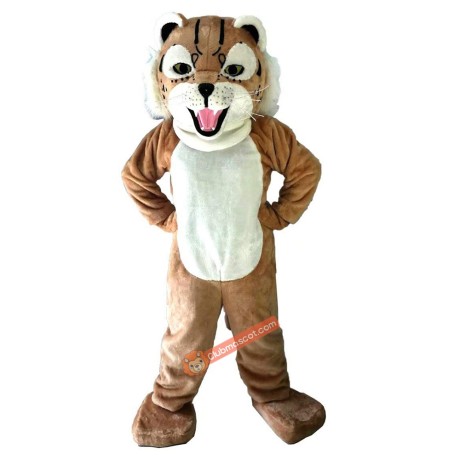 Tiger Wildcat Cartoon Mascot Costume, Tiger Wildcat Cartoon Costume