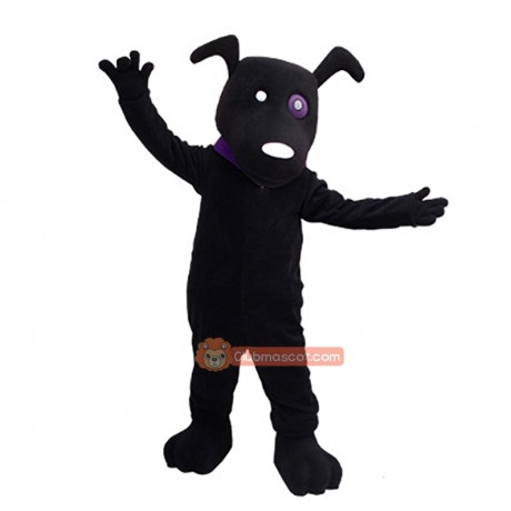 Black Dog Mascot Costume