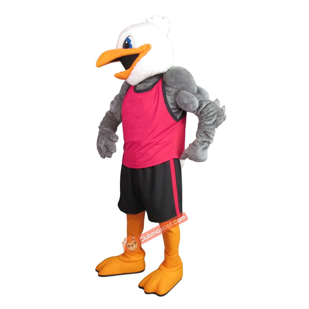 Tough Gull Mascot Costume, Tough Gull Costume