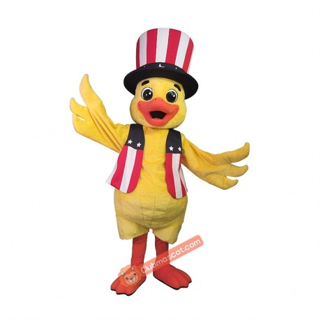 Uncle Sam Duck Mascot Costume, Uncle Sam Duck Costume