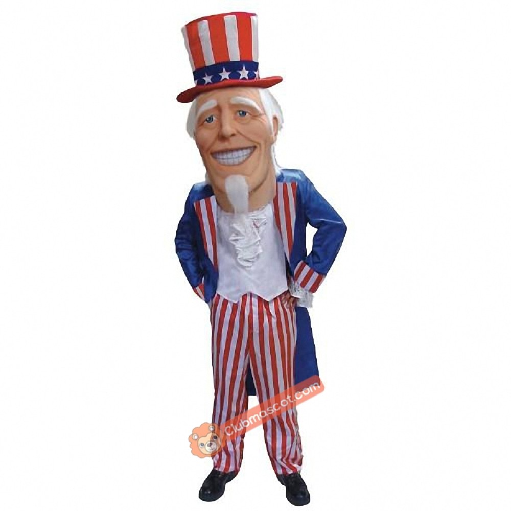 Uncle Sammy Mascot Costume, Uncle Sammy Costume