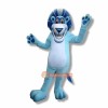 Blue Happy Lion Mascot Costume