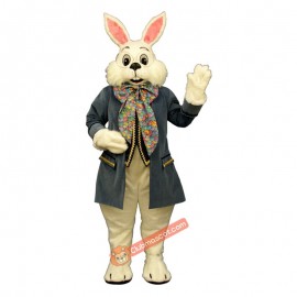 Wendell Rabbit-Blue Mascot Costume, Wendell Rabbit-Blue Costume