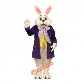 Wendell Rabbit-Purple Mascot Costume, Wendell Rabbit-Purple Costume