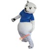 White Bear Cartoon Mascot Costume, White Bear Cartoon Costume