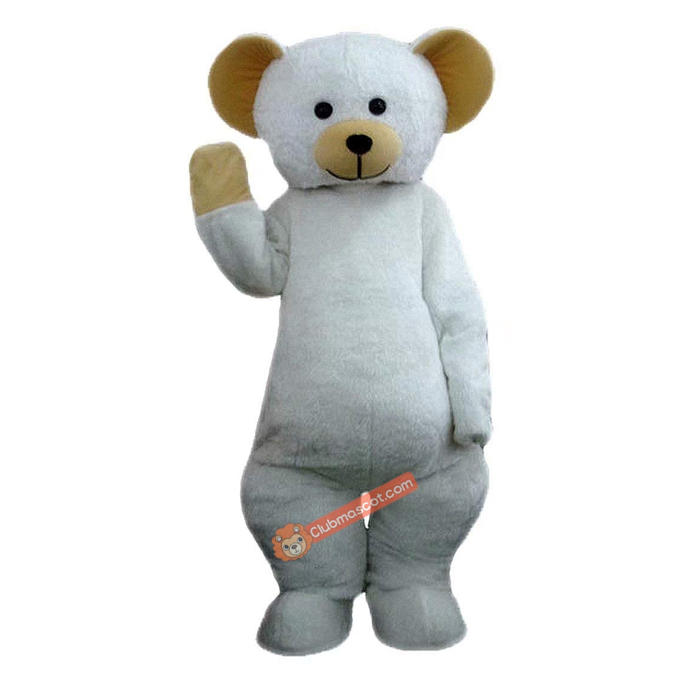 White Bear Cartoon Mascot Costume, White Bear Cartoon Costume