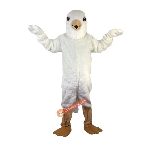 White Bird Eagle Cartoon Mascot Costume, White Bird Eagle Cartoon Costume