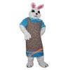 White Chef Bunny Rabbit Cartoon Mascot Costume, White Chef Bunny Rabbit Cartoon Costume