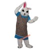 White Chef Bunny Rabbit Cartoon Mascot Costume, White Chef Bunny Rabbit Cartoon Costume