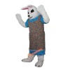 White Chef Bunny Rabbit Cartoon Mascot Costume, White Chef Bunny Rabbit Cartoon Costume