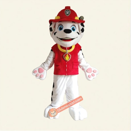 White Dalmatian Dog Mascot Costume, White Dalmatian Dog Costume