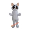 White Duomi Cat Mascot Costume, White Duomi Cat Costume