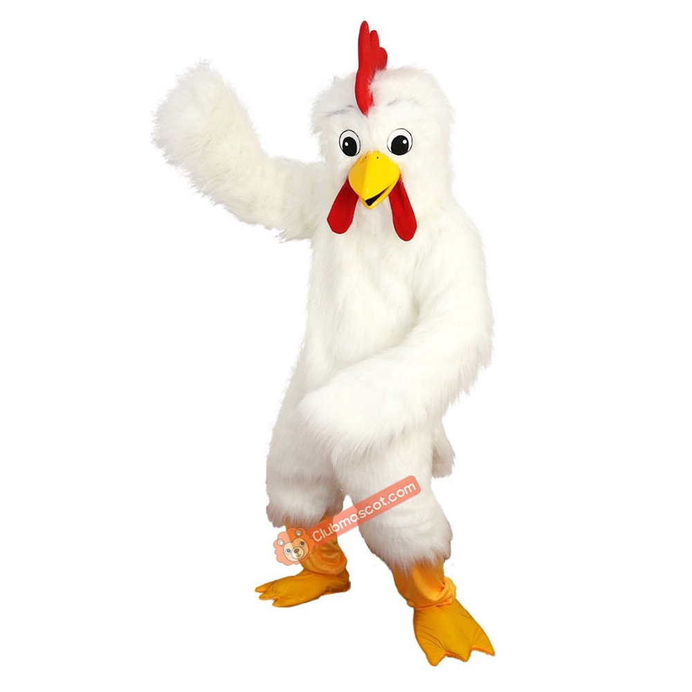 White Eagle Bird Chicken Cartoon Mascot Costume, White Eagle Bird Chicken Cartoon Costume