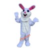 White Easter Bunny Cartoon Mascot Costume, White Easter Bunny Cartoon Costume