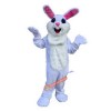 White Easter Bunny Cartoon Mascot Costume, White Easter Bunny Cartoon Costume