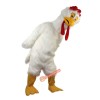 White Long-Haired Chicken, Bird Cartoon Mascot Costume, White Long-Haired Chicken, Bird Cartoon Costume