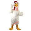 White Long-Haired Chicken, Bird Cartoon Mascot Costume, White Long-Haired Chicken, Bird Cartoon Costume