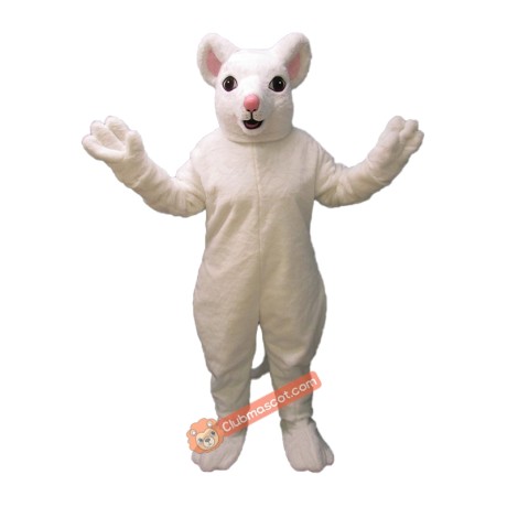 White Mouse Mascot Costume, White Mouse Costume