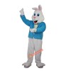 White Rabbit Bunny Cartoon Mascot Costume, White Rabbit Bunny Cartoon Costume