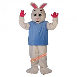 White Rabbit Cartoon Mascot Costume, White Rabbit Cartoon Costume