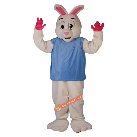 White Rabbit Cartoon Mascot Costume, White Rabbit Cartoon Costume