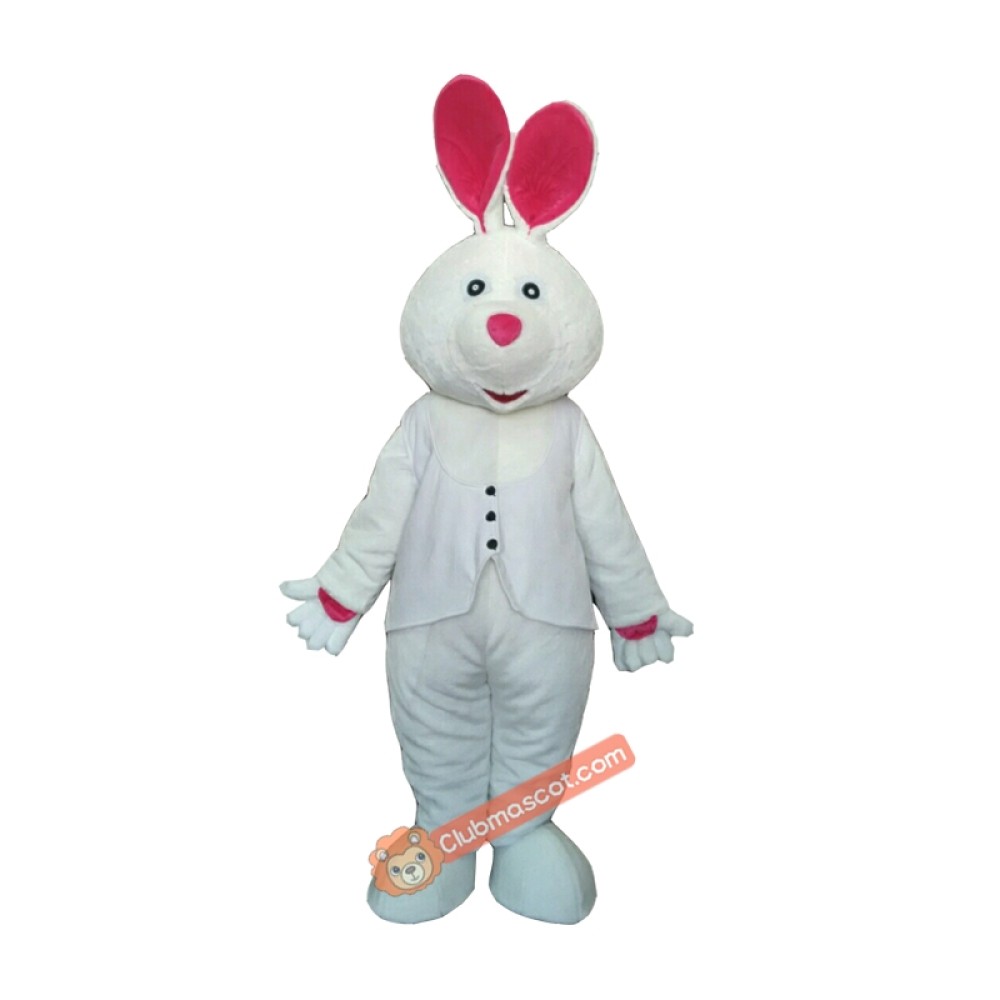 White Rabbit Mascot Costume, White Rabbit Costume