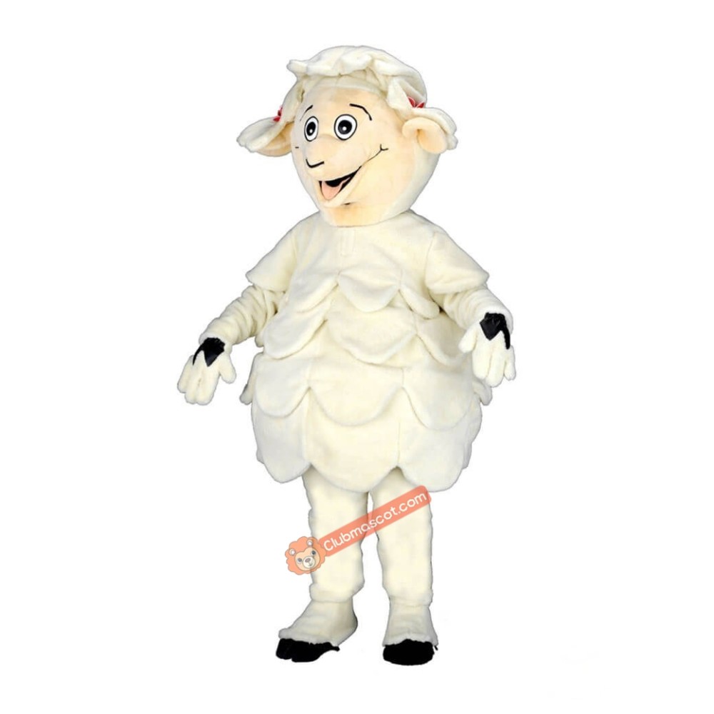 White Sheep mascot costume, White Sheep Costume