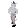 White Unicorn Horse Cartoon Mascot Costume, White Unicorn Horse Cartoon Costume