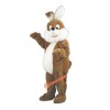 White belly Rabbit Mascot Costume, White belly Rabbit Costume