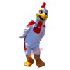 White big cock Mascot Costume, White big cock Costume