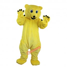 Yellow Bear Mascot Costume, Yellow Bear Costume