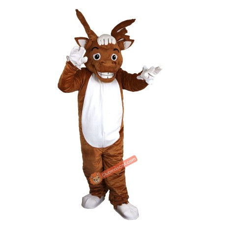 Yellow Brown Elk Moose Wapiti Cartoon Mascot Costume, Yellow Brown Elk Moose Wapiti Cartoon Costume