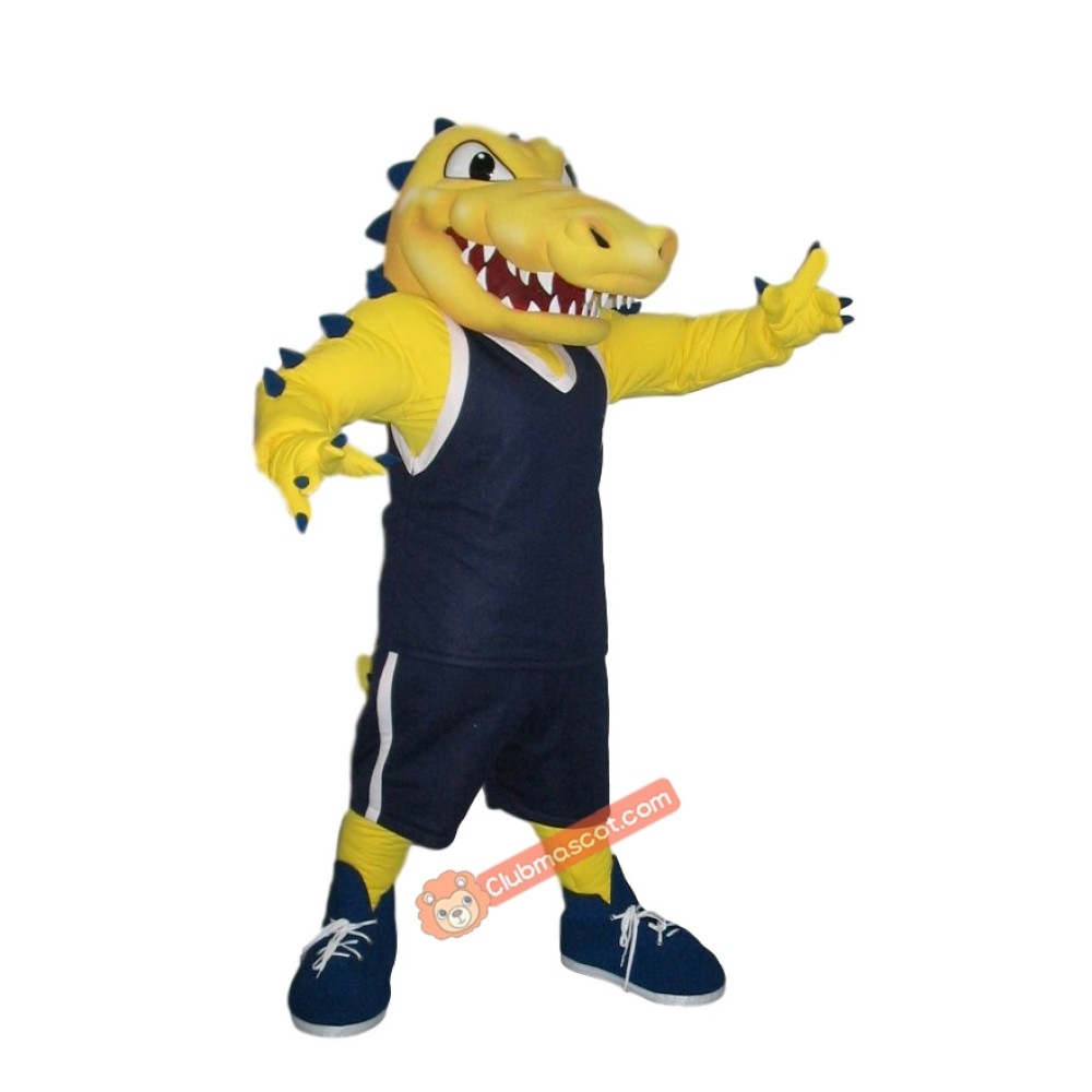 Yellow Crocodile Mascot Costume, Yellow Crocodile Costume