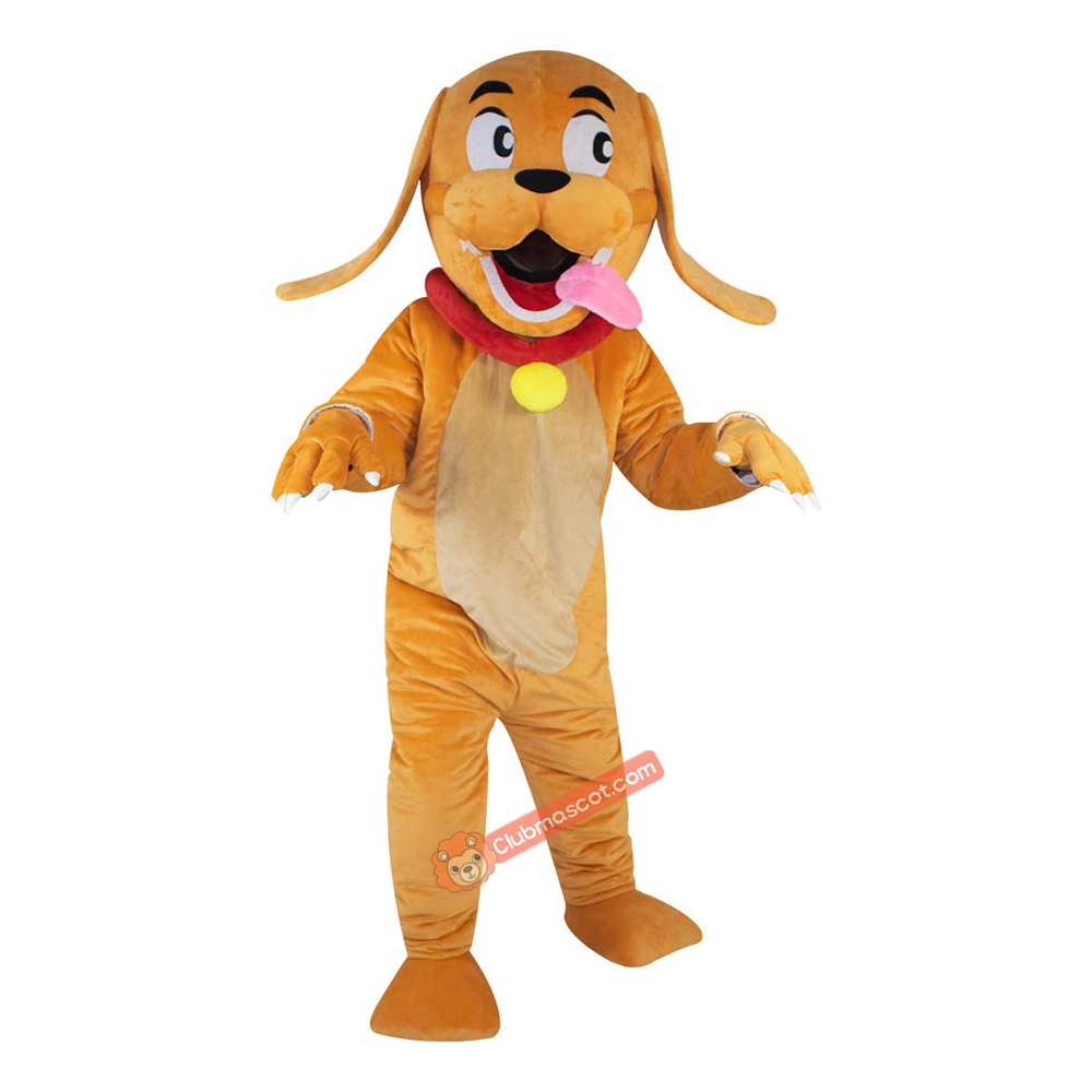 Yellow Dog Cartoon Mascot Costume, Yellow Dog Cartoon Costume