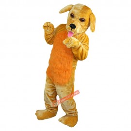 Yellow Dog Cartoon Mascot Costume, Yellow Dog Cartoon Costume