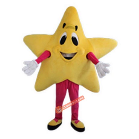 Yellow Five-Pointed Star Cartoon Mascot Costume, Yellow Five-Pointed Star Cartoon Costume