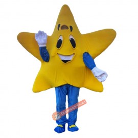 Yellow Five-Pointed Star Mascot Costume, Yellow Five-Pointed Star Costume