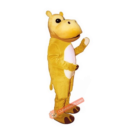 Yellow Hippo Mascot Costume, Yellow Hippo Costume