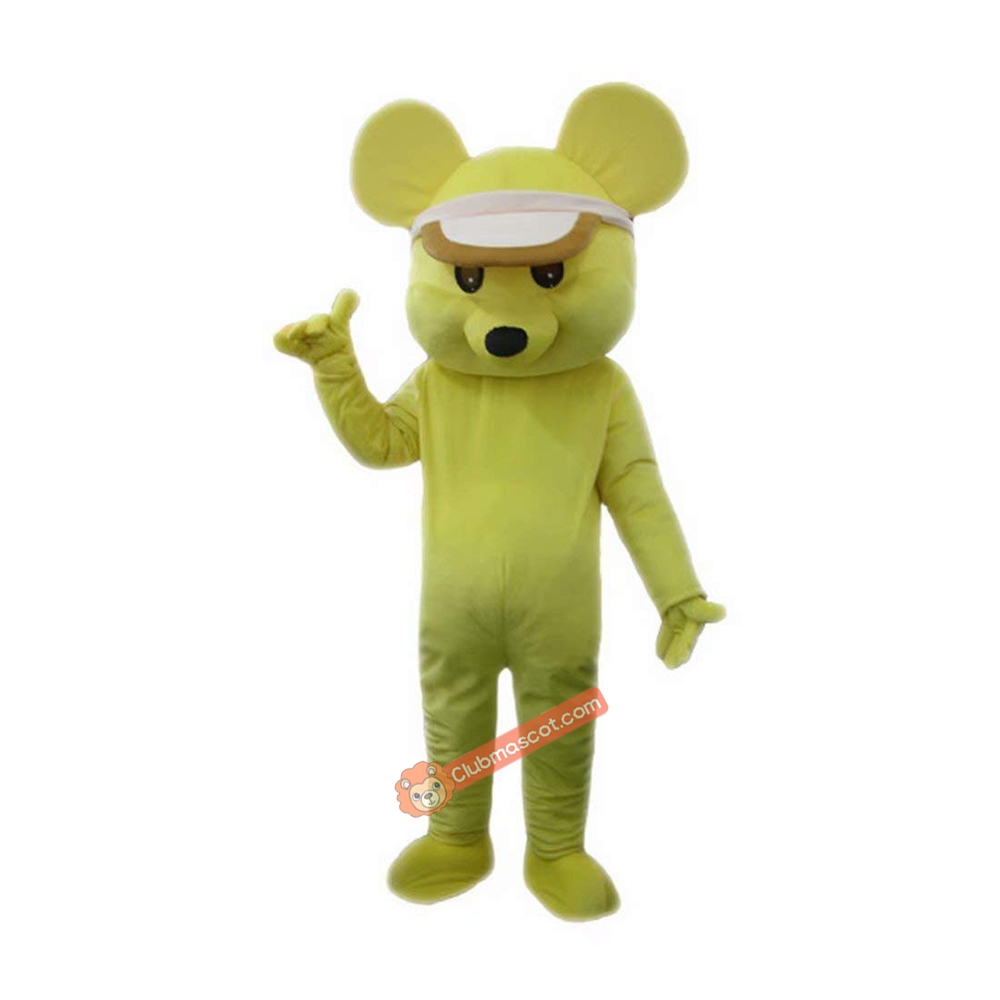 Yellow Mouse Cartoon Mascot Costume, Yellow Mouse Cartoon Costume