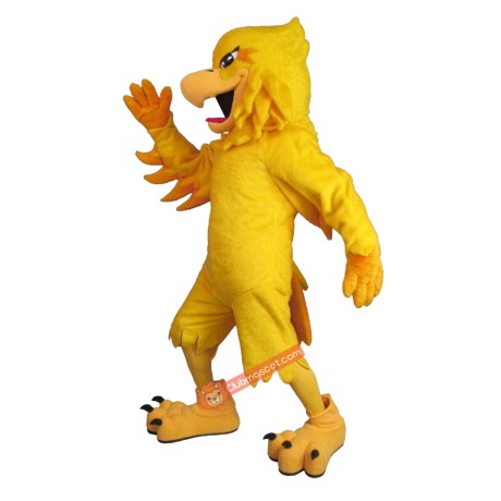 Yellow Phoenix Mascot Costume, Yellow Phoenix Costume